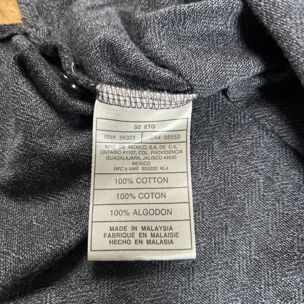 Vintage Nike Golf Shirt Men's XL Gray Herringbone Short Sleeve Cotton Polo Y2K - Picture 5 of 7